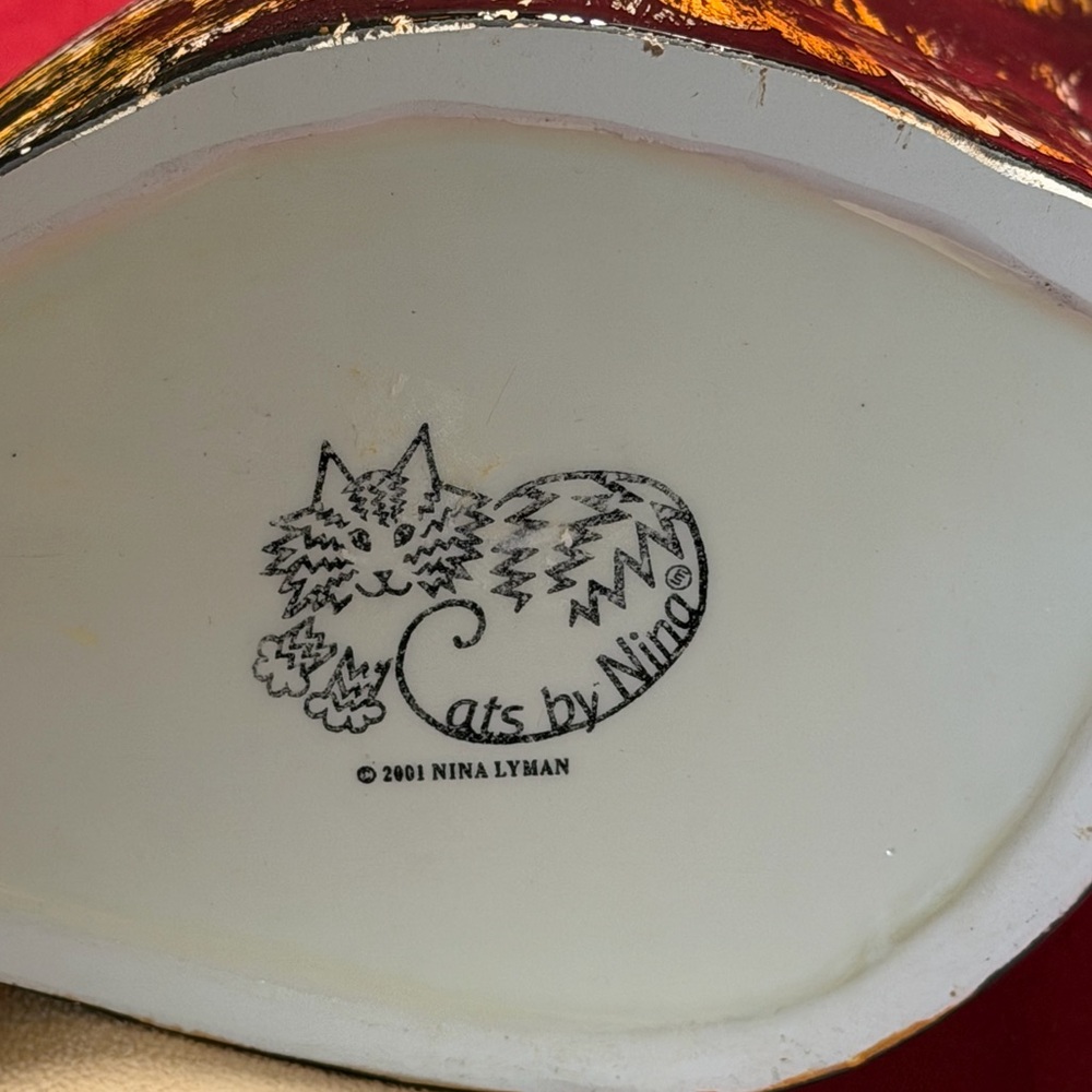 Cats by Nina Lyman Vase Set plus Cat Tales Book - Picture 11 of 15